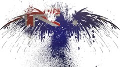 Australia white background Flags Eagles