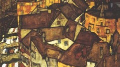 Austria paintings houses cityscapes artwork traditional art 