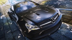 Auto cars black cars Mercedes SL65 AMG Black Series