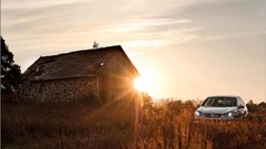 Auto cars golf Volkswagen houses fields vehicles Hatchback 