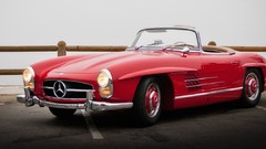 Auto cars Mercedes-Benz red cars German cars front angle view 