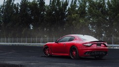 Auto cars red cars Maserati GranTurismo MC