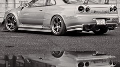 Auto cars skyline jdm grayscale JDM Japanese domestic market 