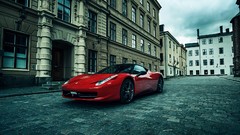 Auto cars wheels Ferrari Engines streets fast italian cars red 