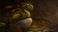 Autumn Dragons paintings concept art fantasy art Sandara 