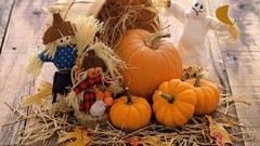 Autumn ghosts pumpkins craft