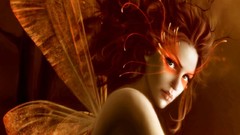 Autumn orange hair fantasy art