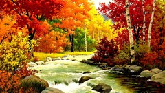Autumn rivers forests