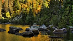 Autumn rocks rivers forests