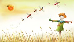 Autumn vectors Dragon-fly