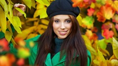 Autumn woman faces