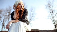 Autumn woman fashion redhead redheads