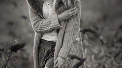 Autumn woman monochrome cardigan