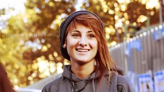 Autumn woman smiling