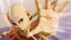 Avatar: The Last Airbender Aang looking at viewer brown eyes