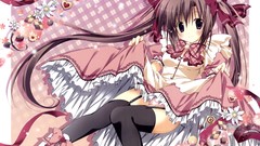 Avenue stockings blush anime girls underwear panties twintails 