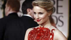 Awards globe golden dianna agron red carpet Golden Globes Award 