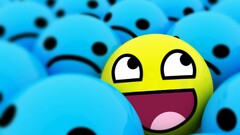 Awesome Face digital art happy sad