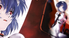 ayanami rei neon genesis evangelion moon face anime girls