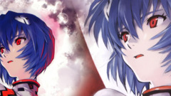 ayanami rei neon genesis evangelion moon face anime girls