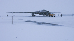 B-2 spirit Aircraft snow