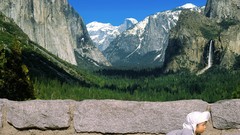 Baby California Yosemite National Park steps tunnels