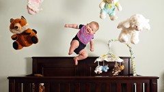Baby flying
