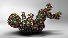 Baby hospital rubiks cube artwork