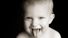 Baby monochrome greyscale black