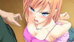 Back Arms angry shin short hair open mouth game cg cleavage 