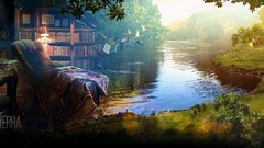 Back artwork fictional landscapes