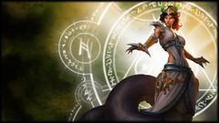 Back crawling League of Legends Cassiopeia video games magic 