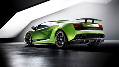 Back Lamborghini low-angle shot