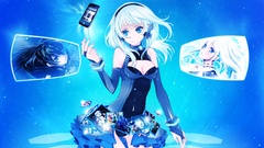 Backgrounds blue hair hatsune miku vocaloid black rock shooter 