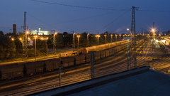 Bahnhof trainstation just an