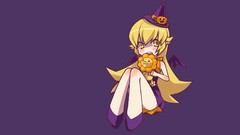 Bakemonogatari purple background monogatari-series 