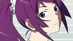 Bakemonogatari purple hair senjougahara