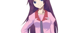 Bakemonogatari purple hair senjougahara
