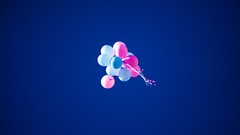 Balloons blue skies minimalistic