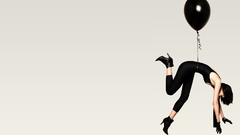 Balloons woman black