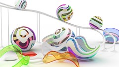 Balls abstract digital art