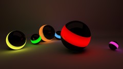 Balls abstract multicolor digital art