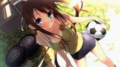Balls Anime anime girls soccer natsu no ame visual novels 
