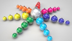 Balls Christmas colors multicolor
