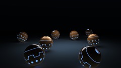 Balls glowing artwork spheres