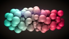 Balls gradient colors 3d spheres