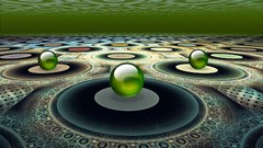 Balls Green abstract digital art artistic