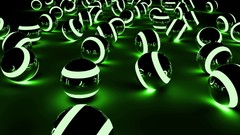 Balls Green glow colors neon art