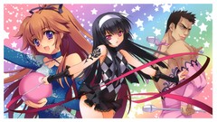 Balls mix pink eyes anime girls blue eyes brunettes black hair 