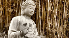 Bamboo Buddha buddhism statues